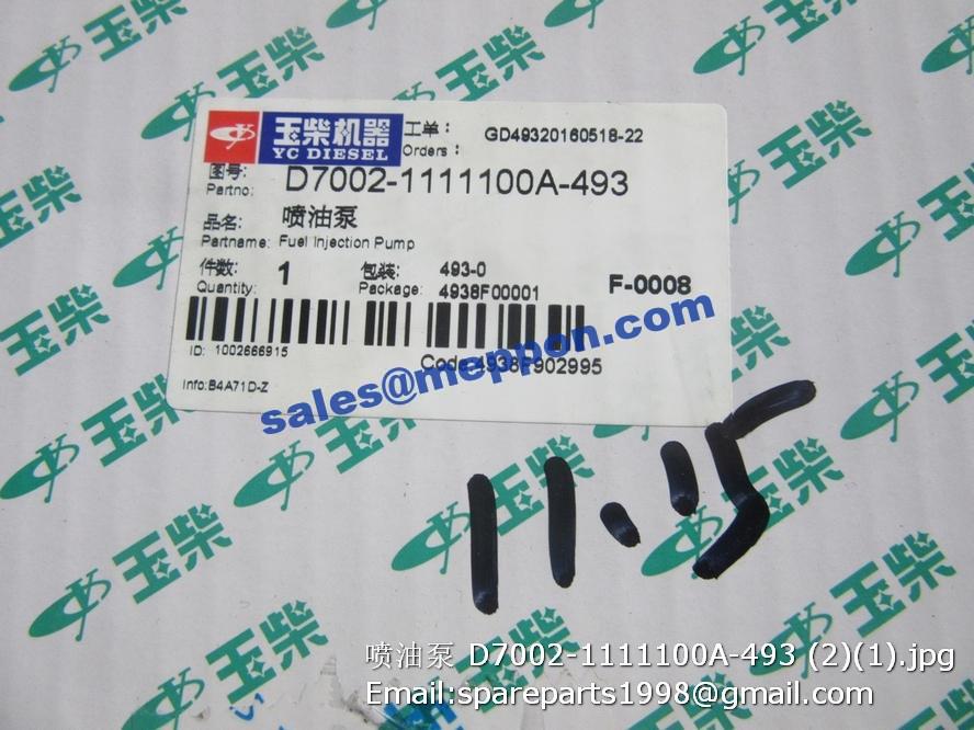 D7002-1111100A-493 fuel injection pump YC4D80-T20 – Meppon