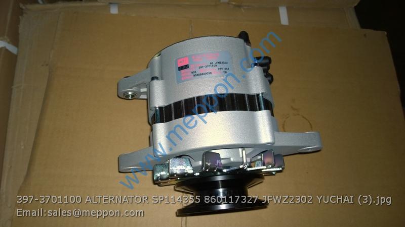 JUN 397-3701100 ALTERNATOR SP114355 860117327 JFWZ2302 YUCHAI