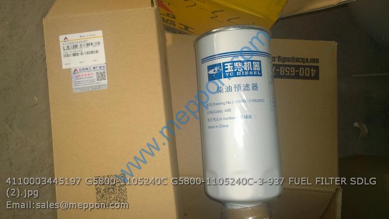 4110003445197 G5800-1105240C G5800-1105240C-3-937 FUEL FILTER SDLG