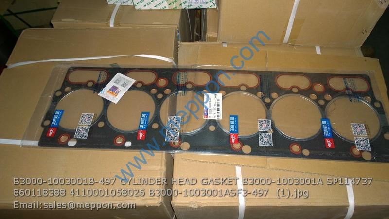 B3000-1003001B-497 CYLINDER HEAD GASKET B3000-1003001A SP114737 860118388 4110001058026 B3000-1003001ASF3-497