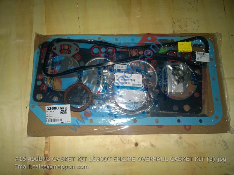 490BPG GASKET KIT LG30DT ENGINE OVERHAUL GASKET KIT LIUGONG CPCD30 CPC30 PARTS